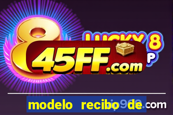 modelo recibo de pagamento word